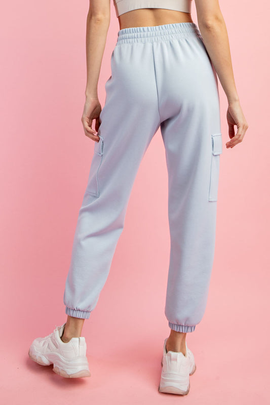 MODAL POLY SPAN SCUBA CARGO JOGGER PANT WITH POCKETS BUTTER SOFT