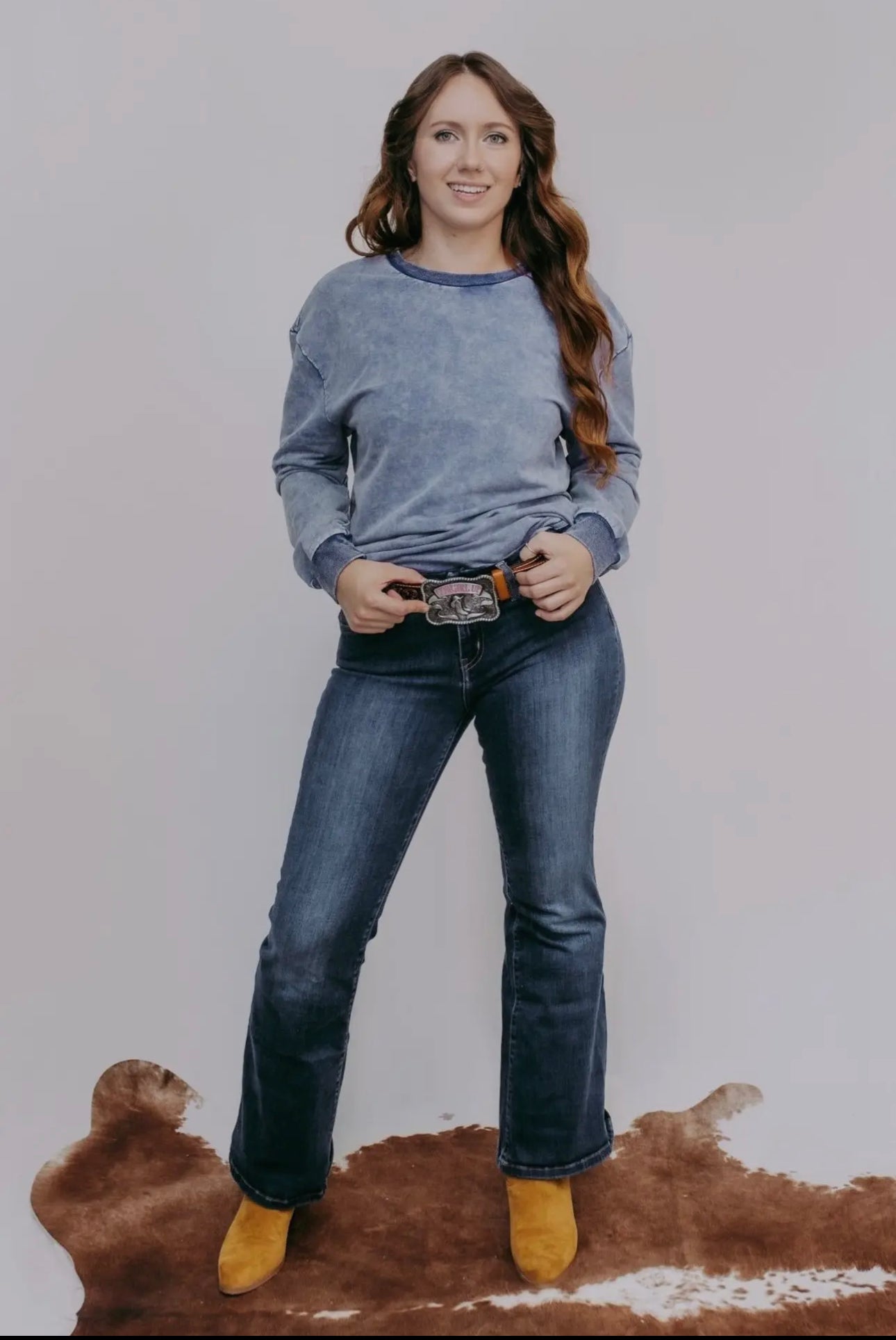 Basic Acid Washed HiLow Sweatshirt