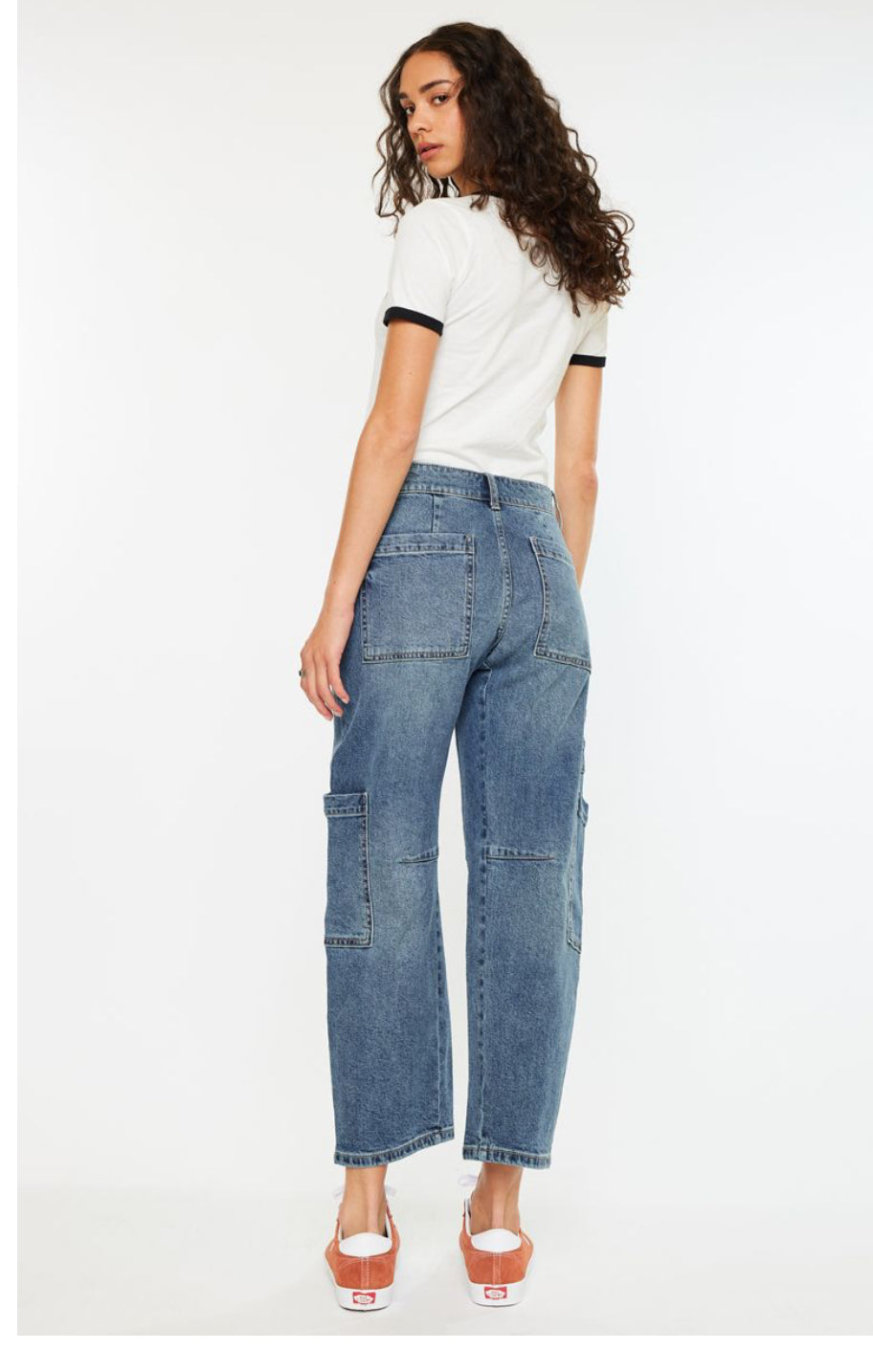 KanCan LOW SLUNG BARREL FIT JEANS