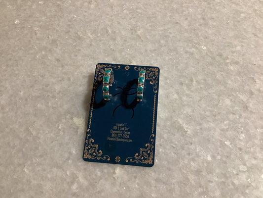 Faux Turquoise Hoops