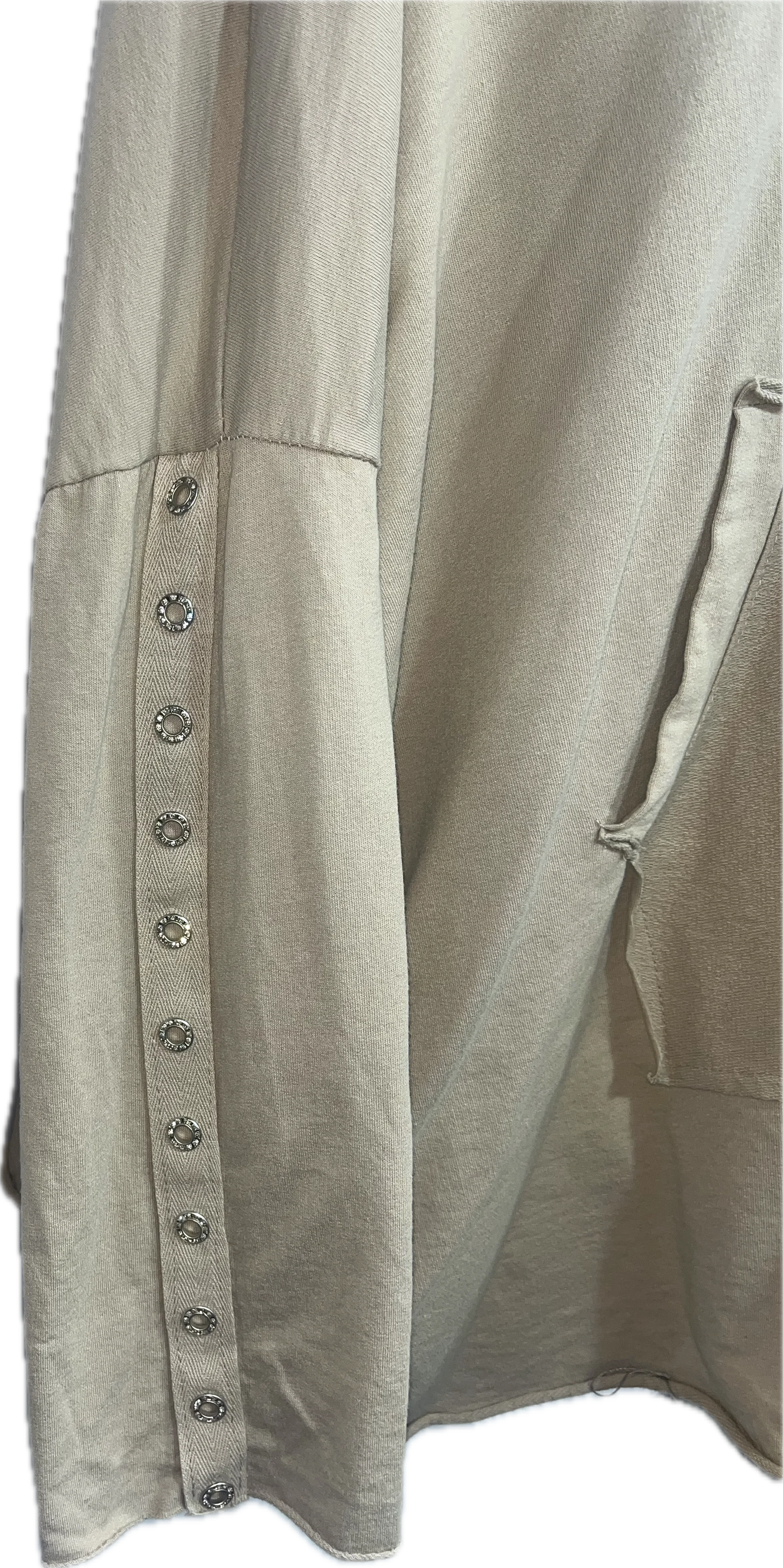 French Terry Hoodie with Rhinestone Grommet Holes