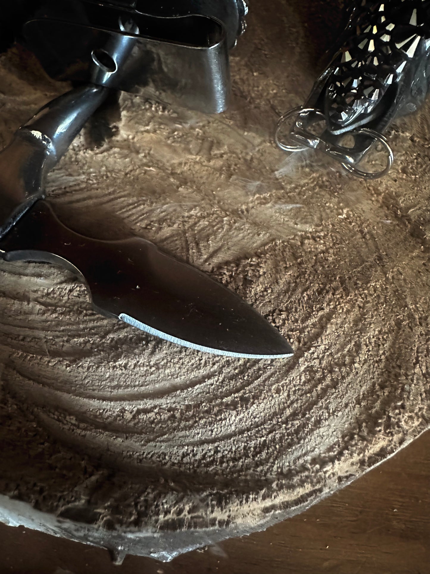 Crystal Steer Head Push Knife