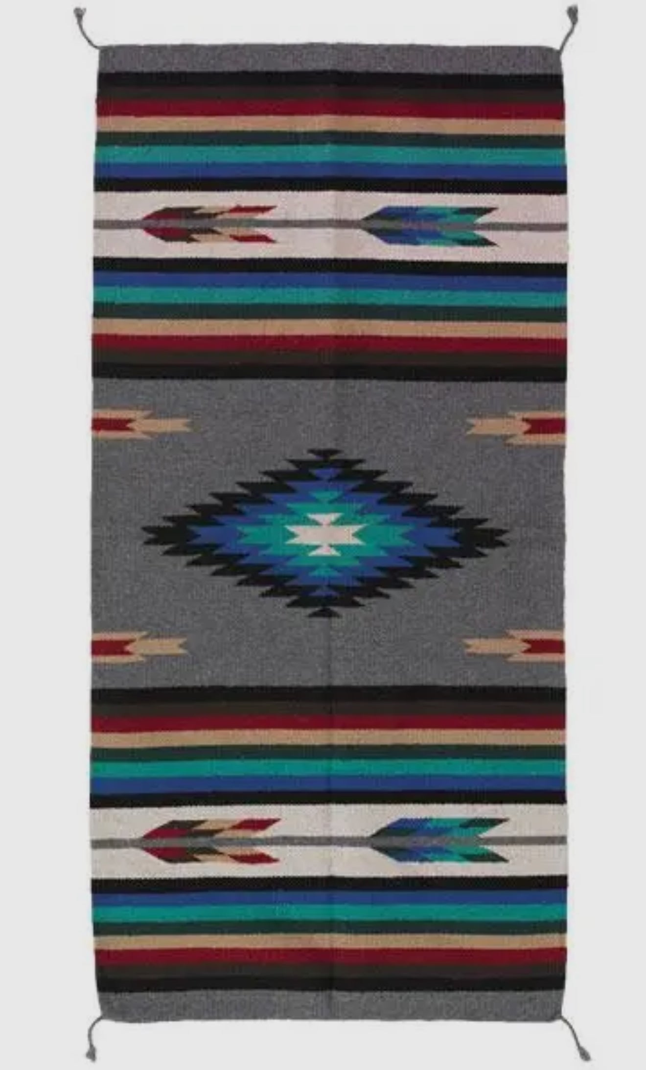 Beautiful Acrylic Handwoven Southwest Rug in vibrant, rich colors