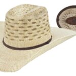 JUSTIN STRAW HAT RAIL BENT BARRET BANGORA