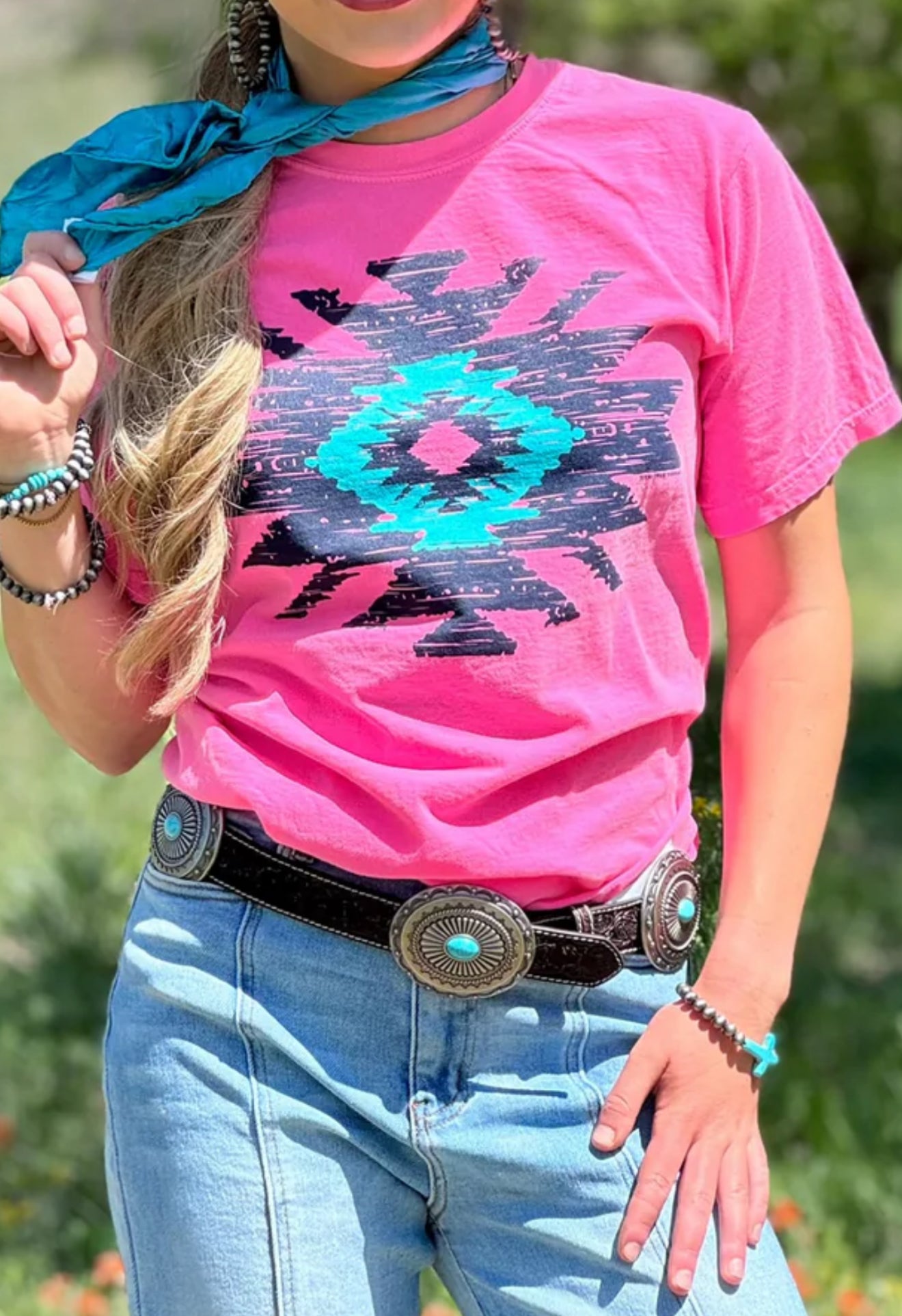 Texas True Ashley Aztec Tee