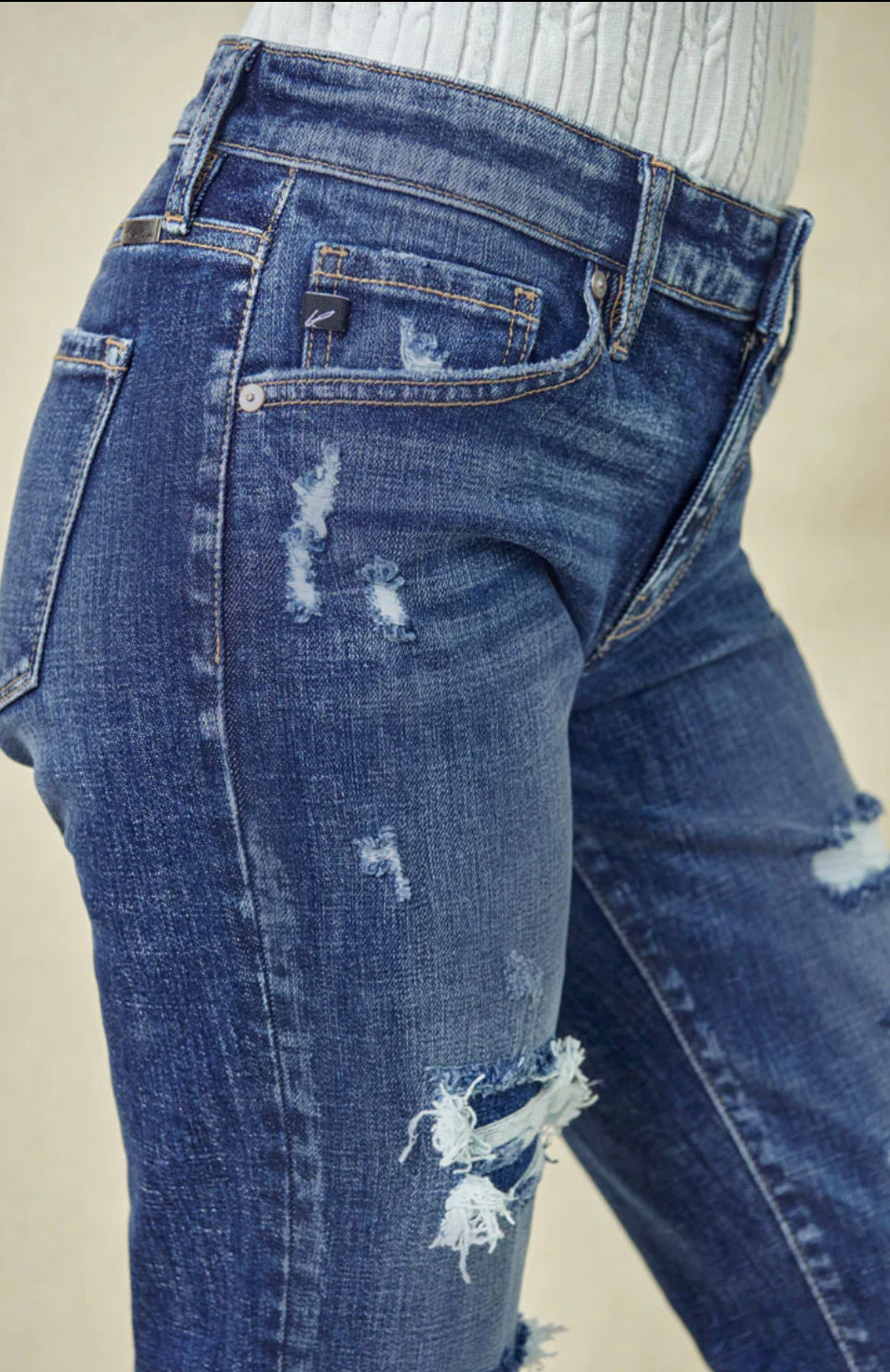 KanCan NINA MID RISE SLIM BOYFRIEND JEANS