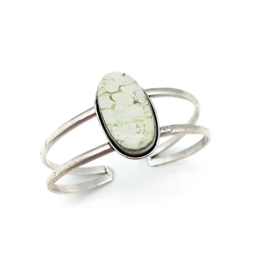 Kashi Semiprecious Stone Cuff Bracelet – Lemon Chrysoprase