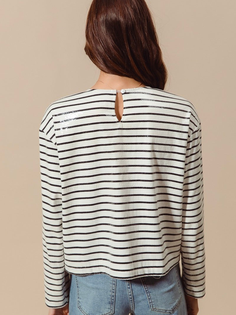 Let's Party Clear Sequins Top