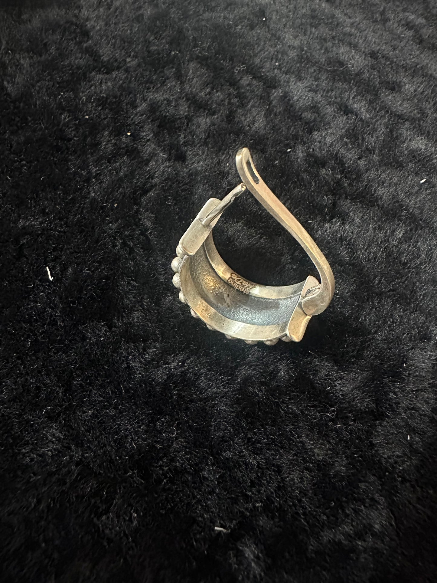 Sterling Silver Drop Clamp Backs Earrings
