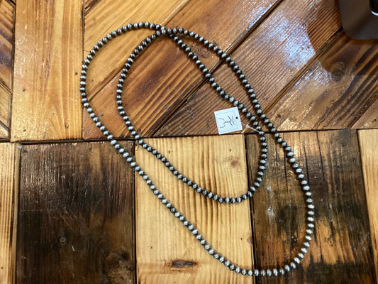 Faux Pearl Wrap Necklace 28” (56” around)