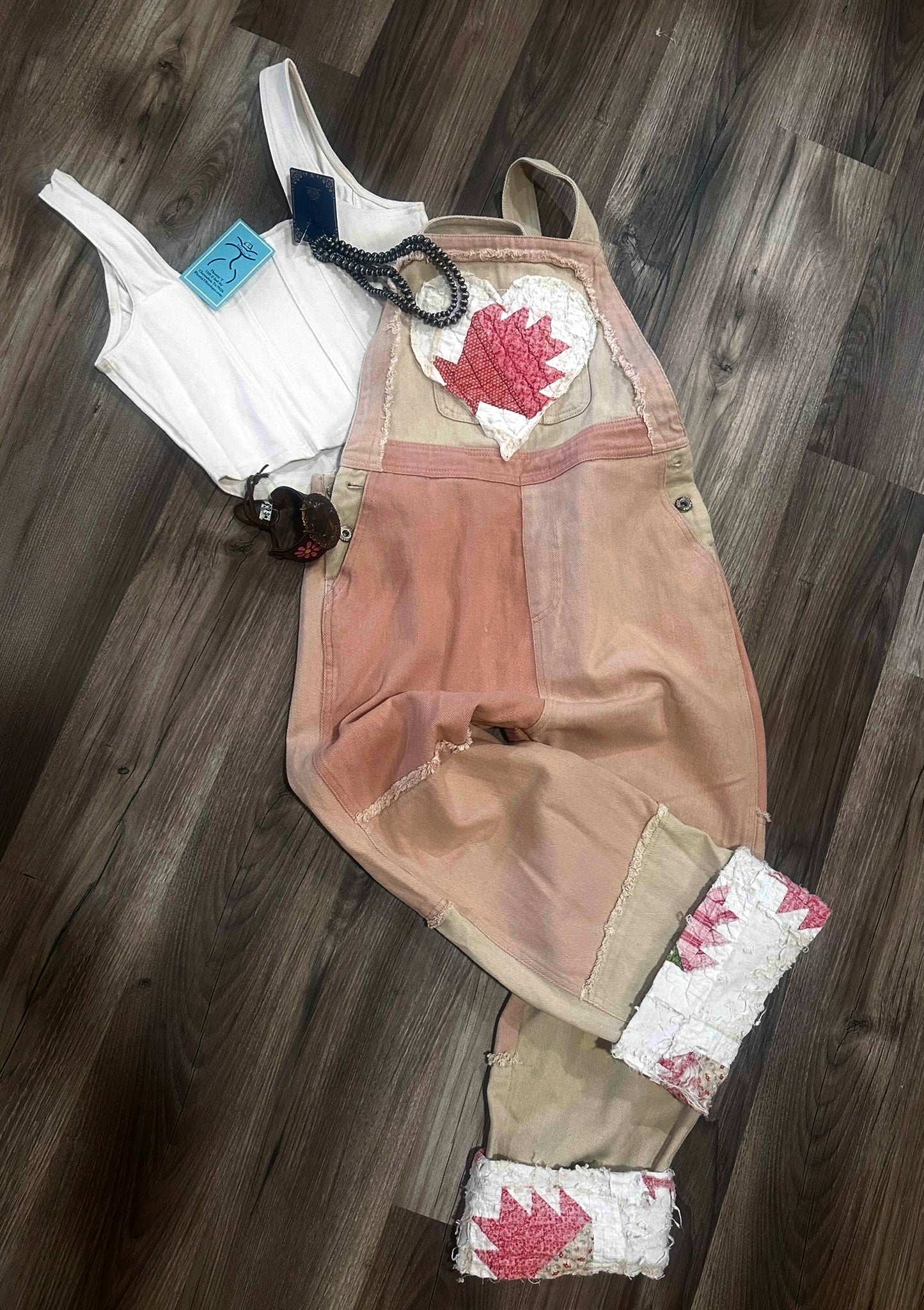 Amy Custom Handmade Quilt Patch Overall