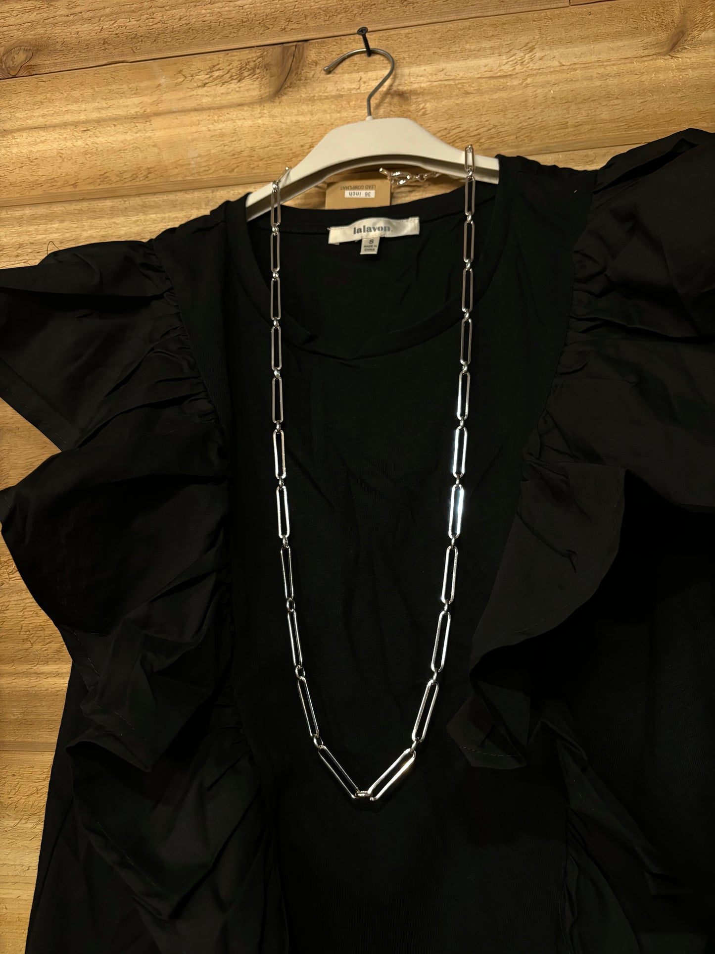 Long Paper Clip Necklace