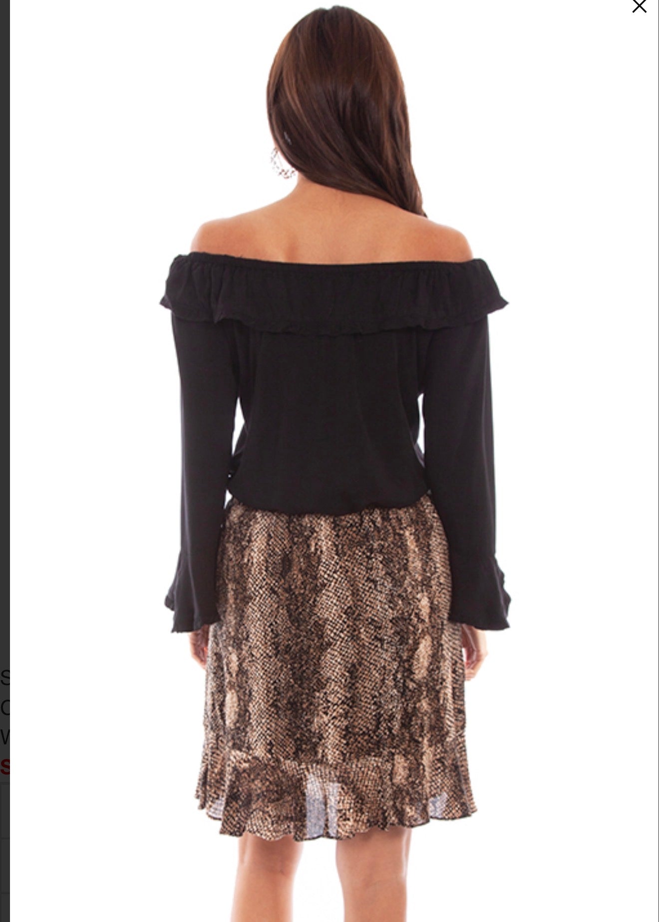 Scully Honeycreek - Ruffled Python Skirt.