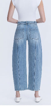 LOVERVET HIGH RISE WIDE BARREL WITH WAIST TIE