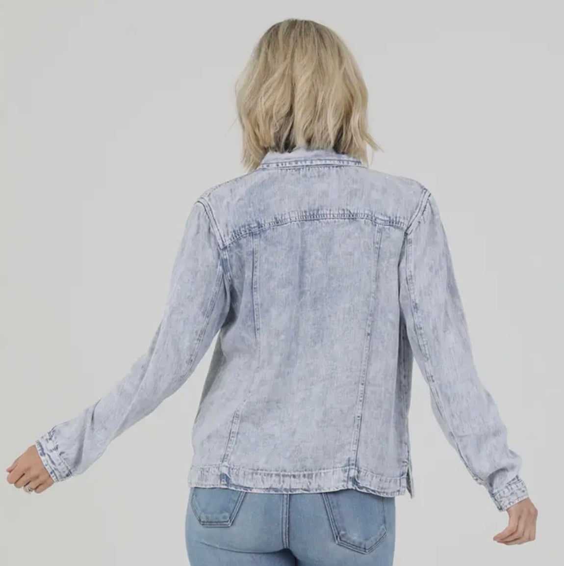 Nostalgia Soft Acid Wash Tencel Jacket Denim Jacket Shirt