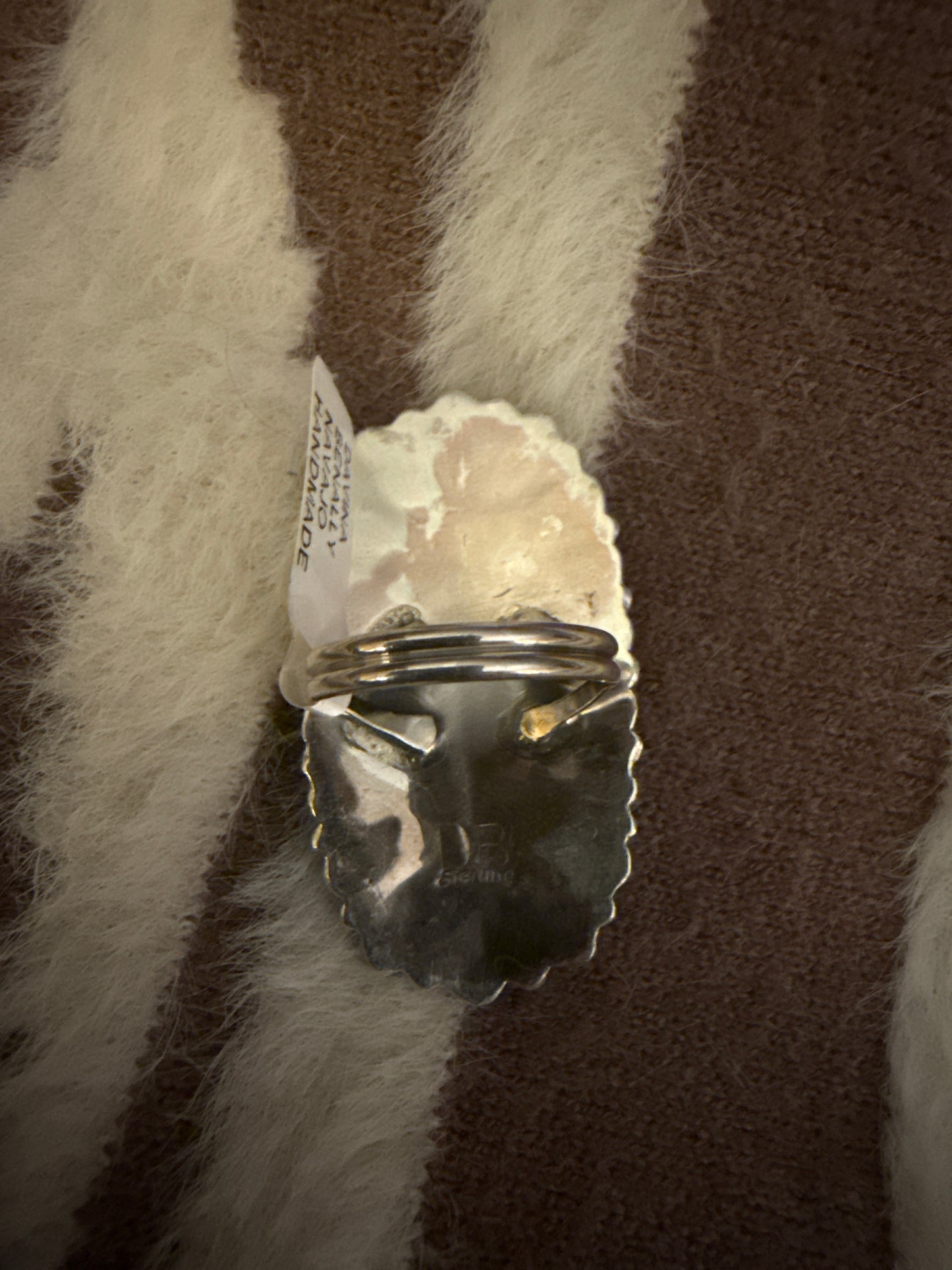 Davina Benally Navajo Handmade Turquoise Ring Size 7.5