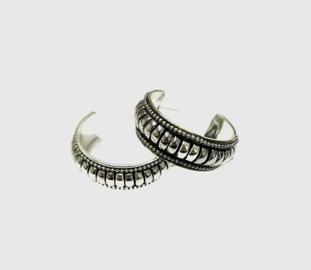 Western Bubble Textured Hoop Earrings