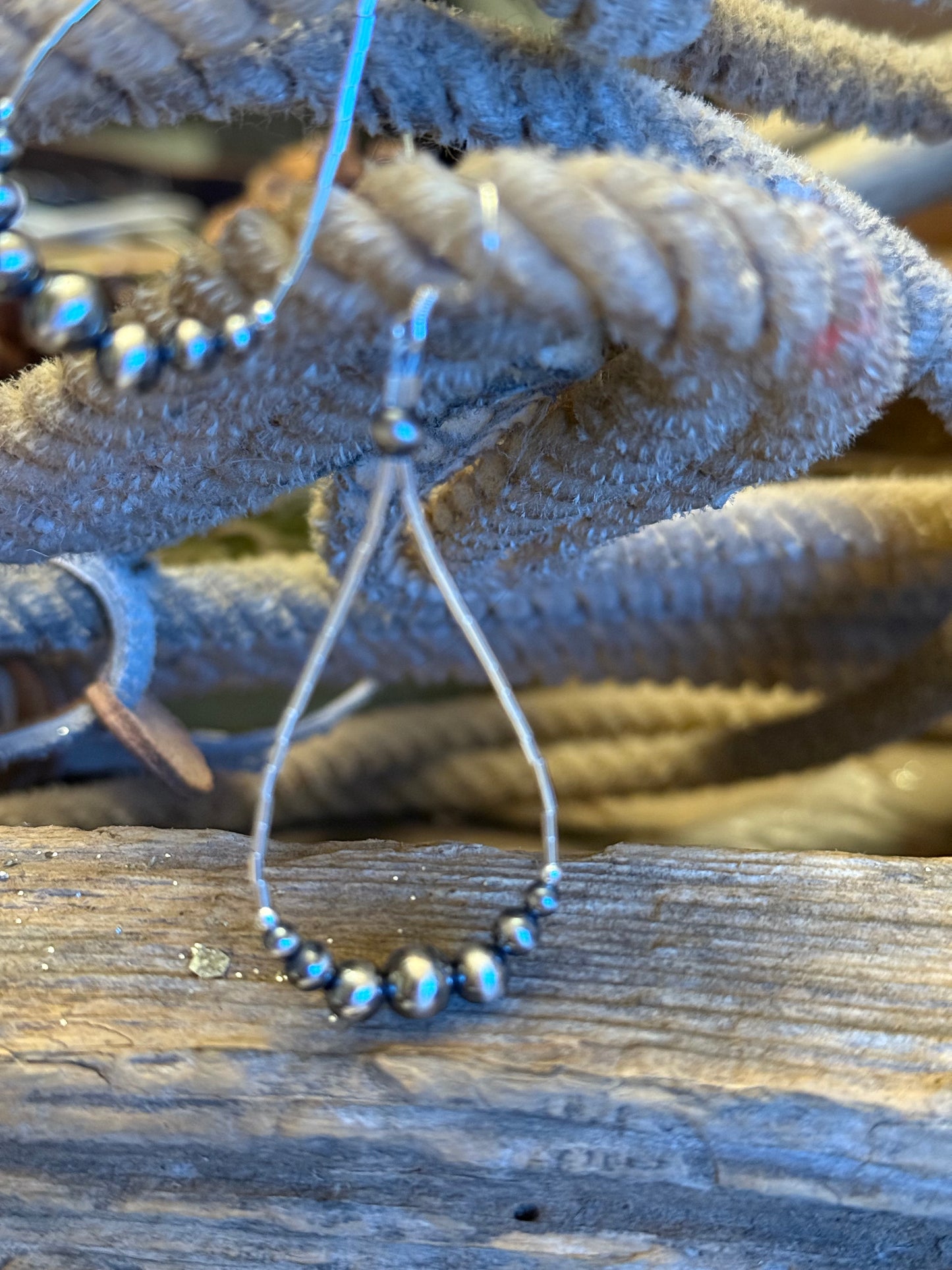 Sterling Silver Pearl Teardrop Loop Earrings