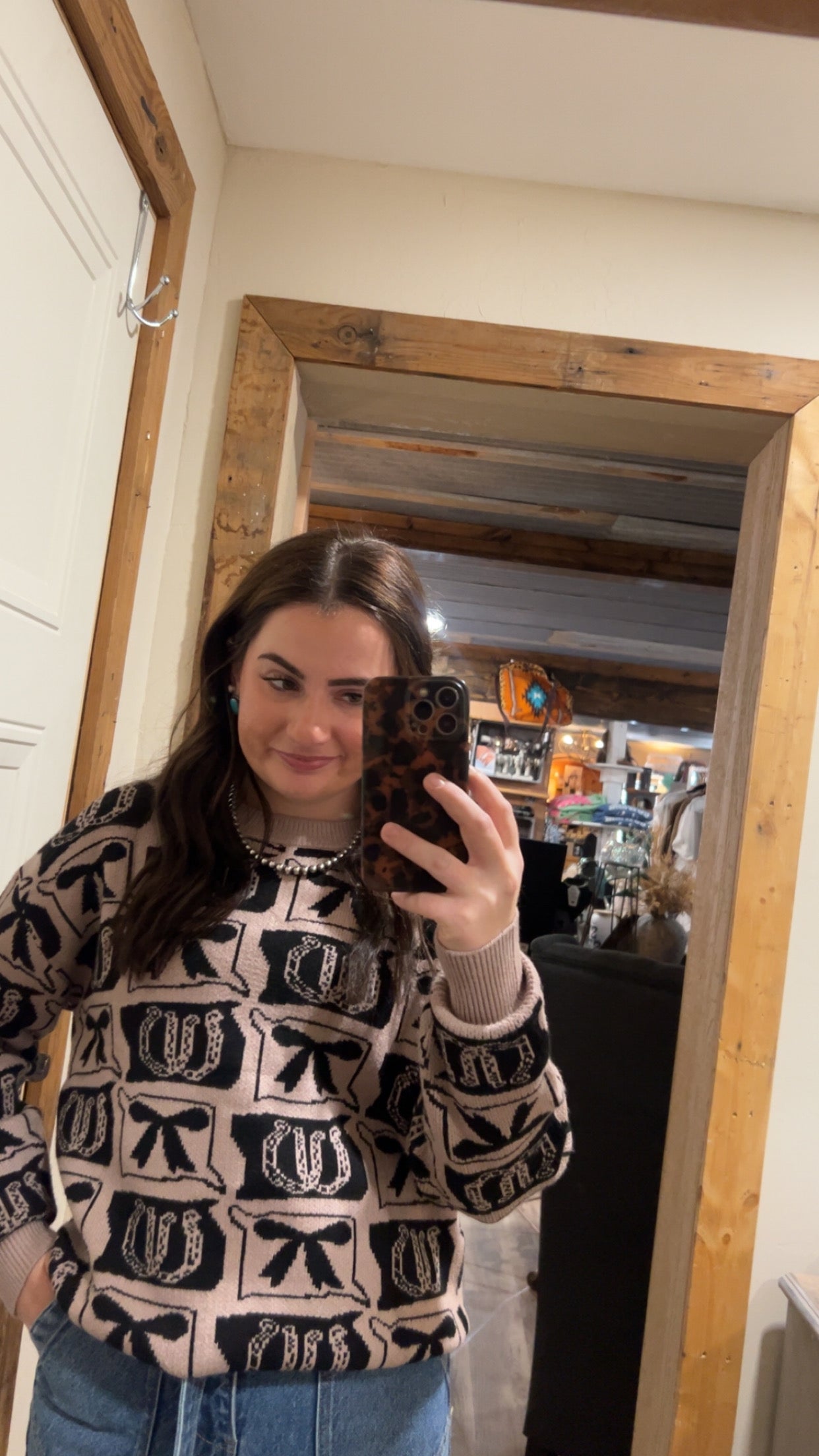 Horseshoe & Bow Sweater