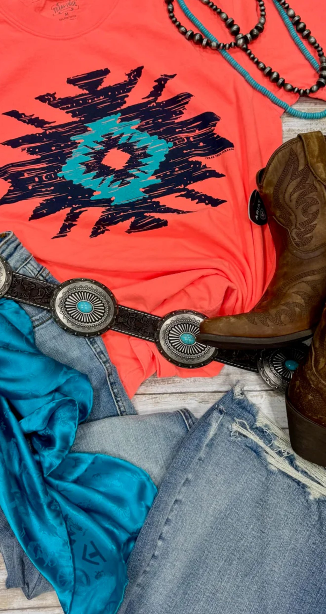 Texas True Ashley Aztec Tee