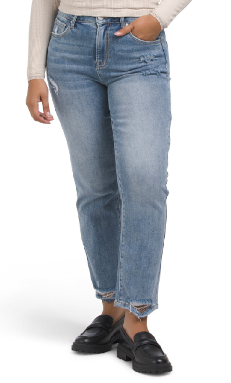 Couldn't Tell You High Rise Crop Straight Jeans - Risen main image 0