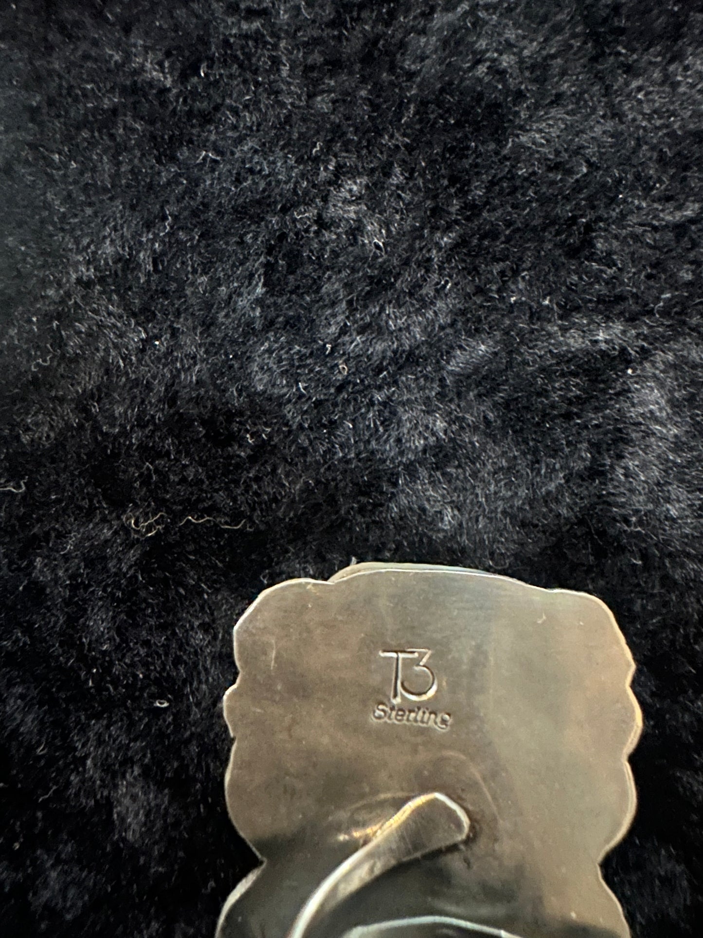 Sterling Silver Navajo Marked Handmade Kingman Adjustable Ring