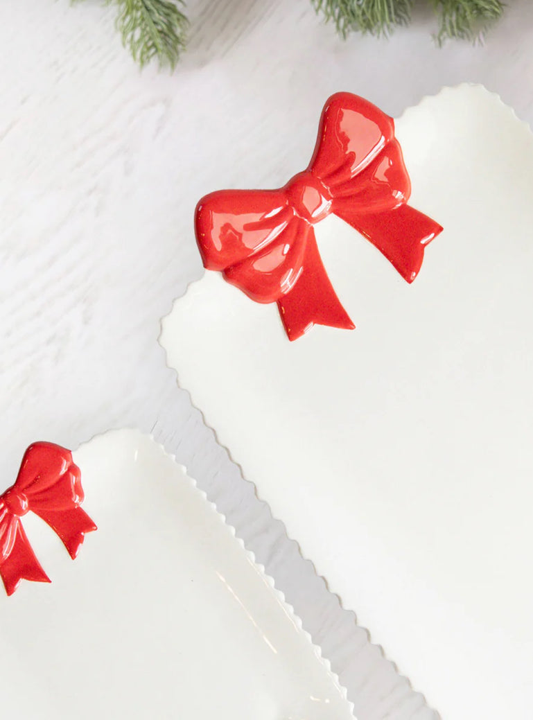 Mary Square Platter Bow