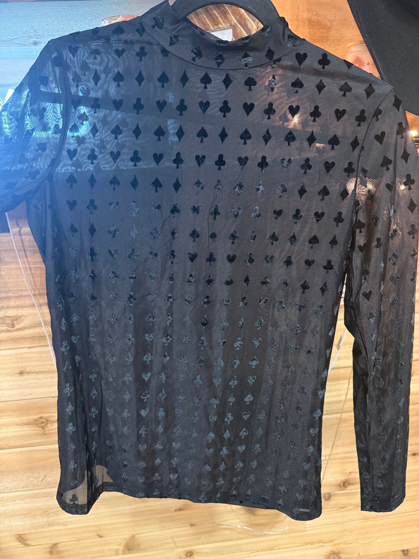 Backjack Velvet Mesh Long Sleeve Shirt