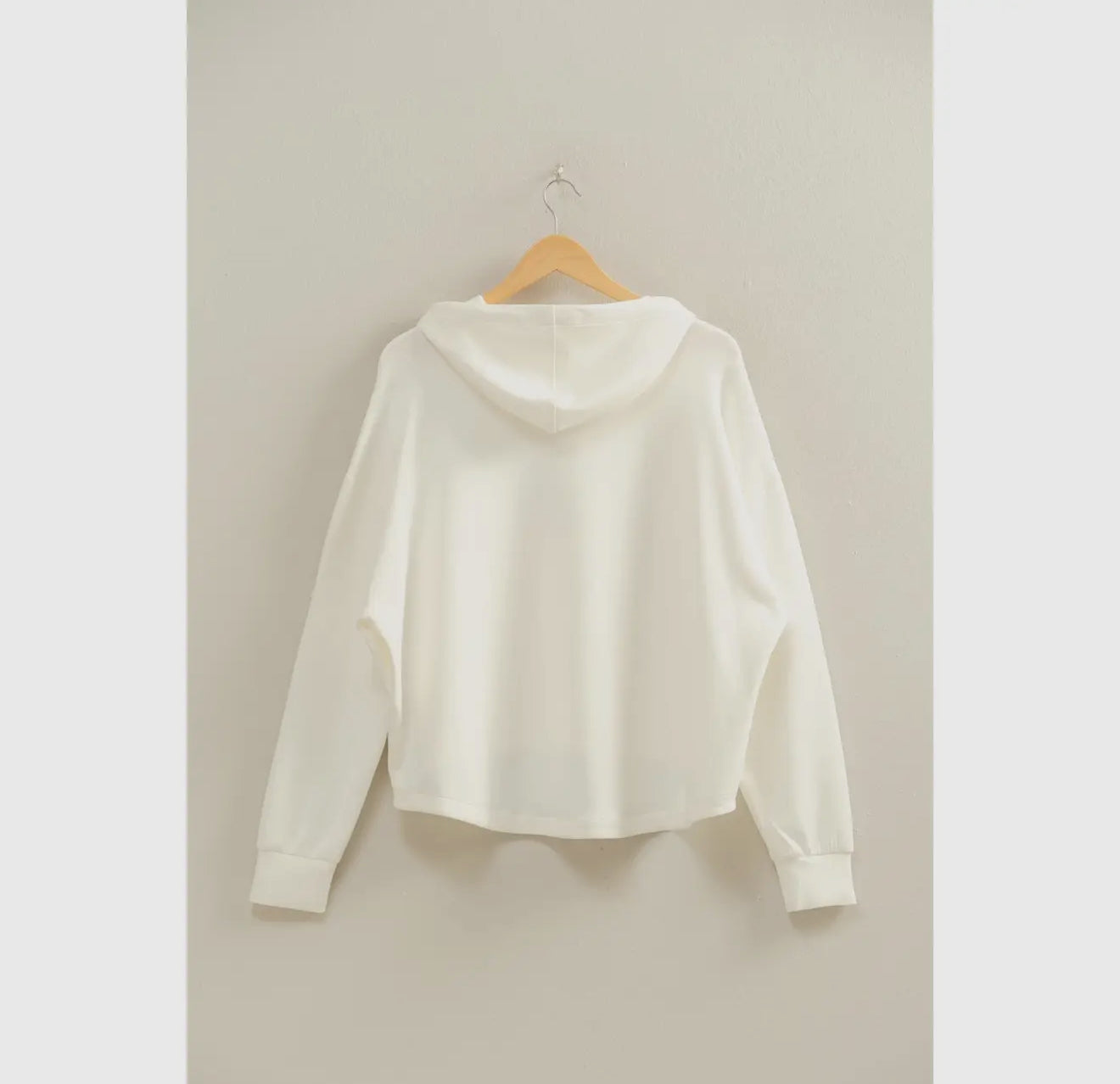 Scuba Fabric Kangaroo Pocket
Oversized Hoodie