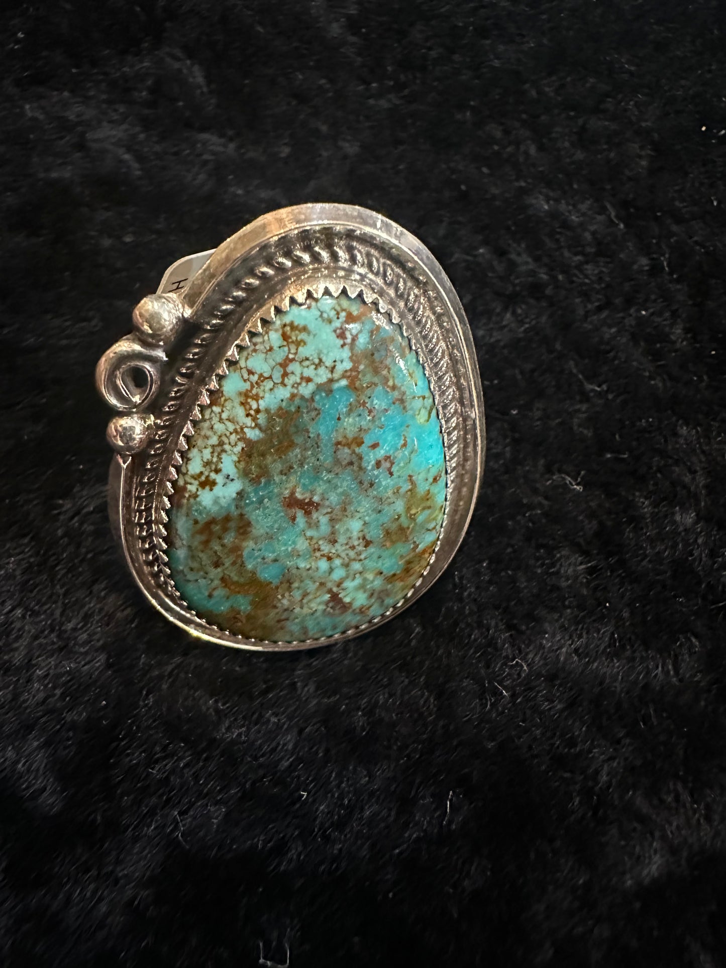 Sterling Silver Navajo Marked Handmade Kingman Sz 10 Ring