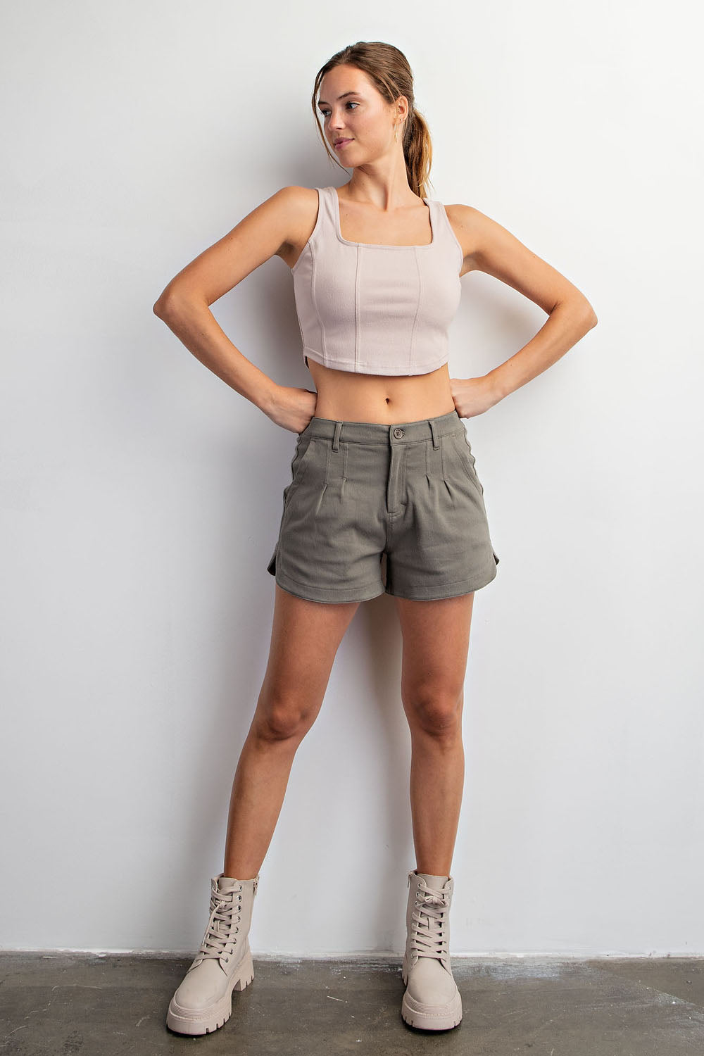 COTTON STRETCH TWILL SHORT PANT
