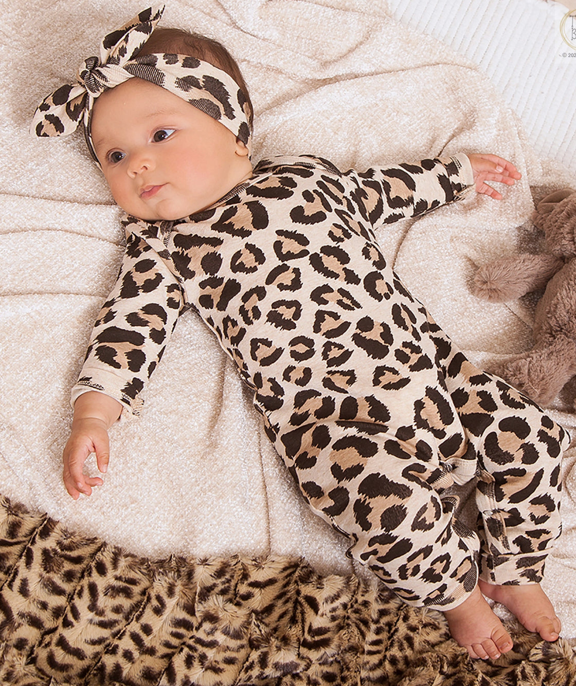 Tesa Babe Leopard Baby Romper 100% Cotton