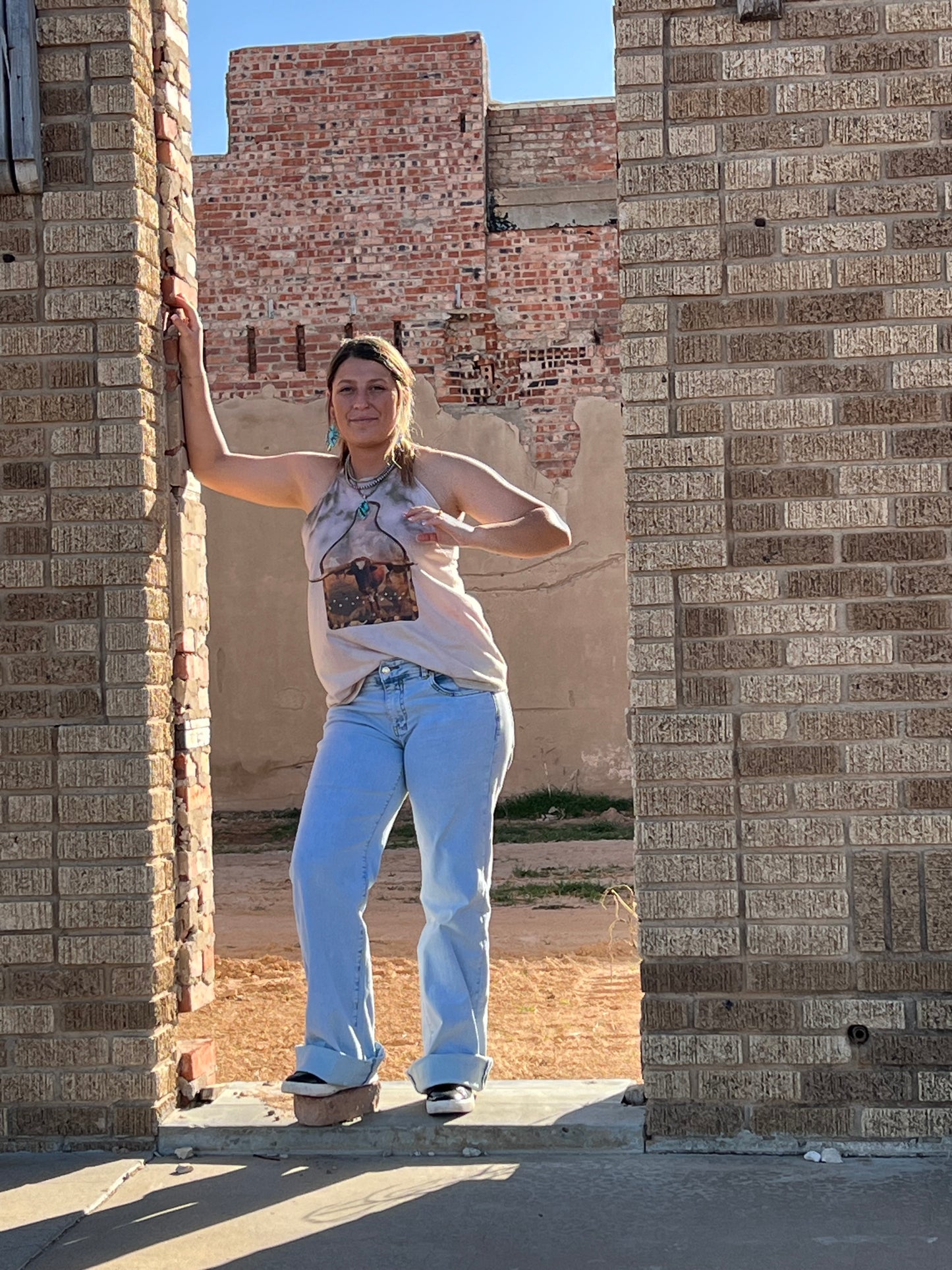 Longhorn Dusty Tank Top