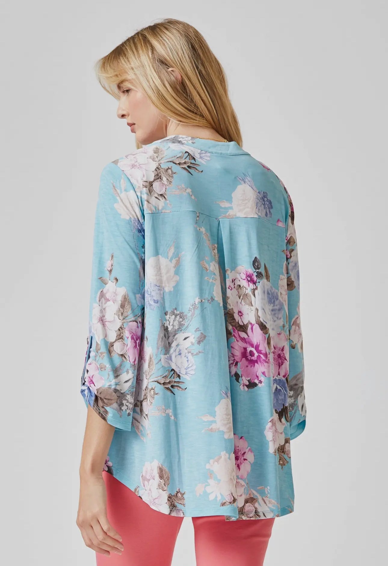 Dear Scarlett 3/4 Sleeve Printed Lizzy Top