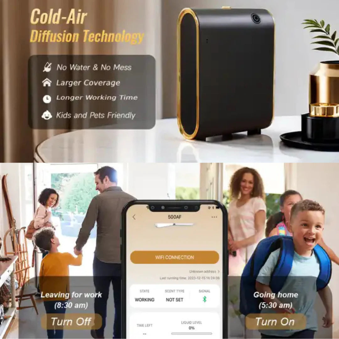 Seasonal Redolence Sense the Change Luxury Sleek Gold Home Diffuser