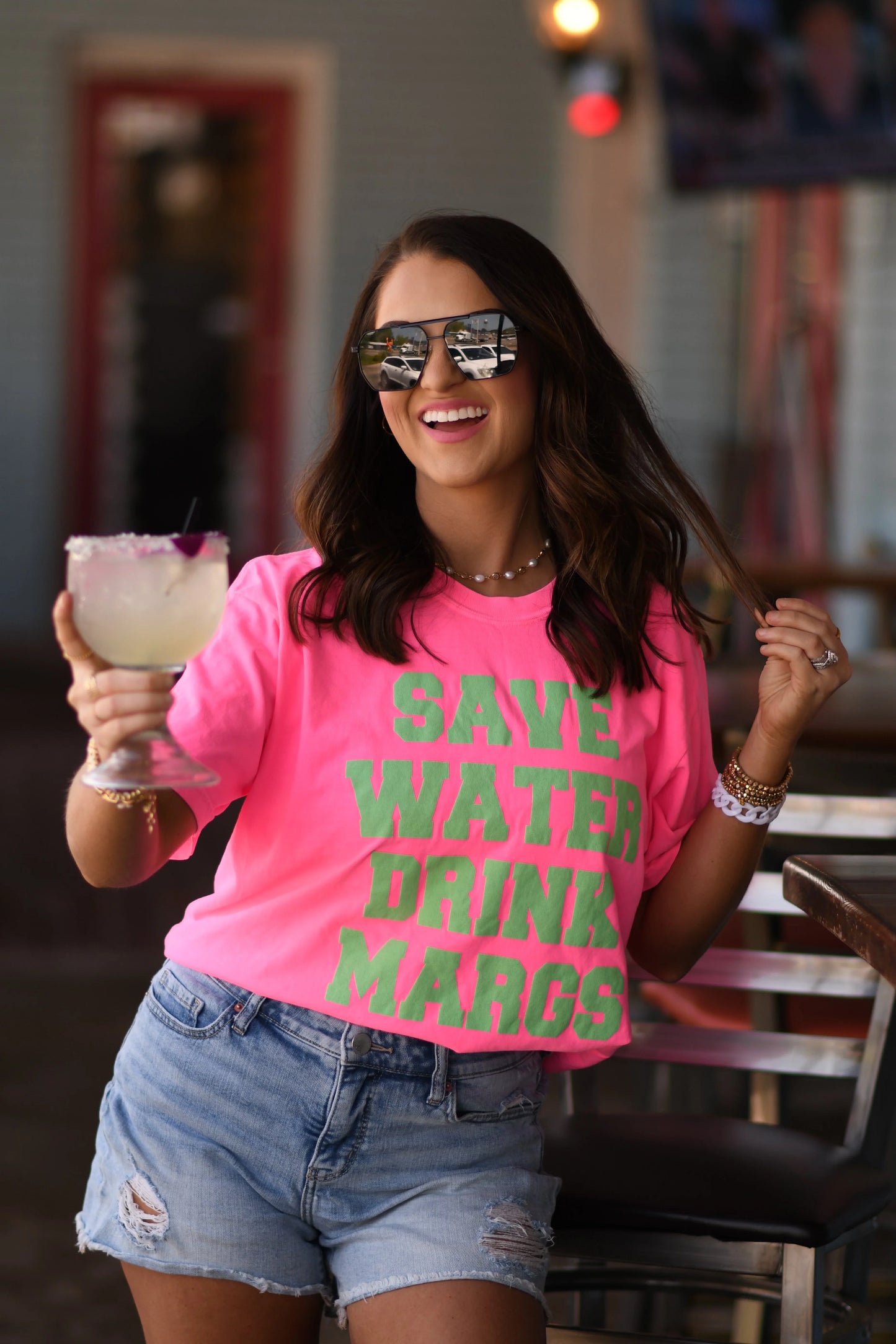 Save Water Drink Margs Puff Tee