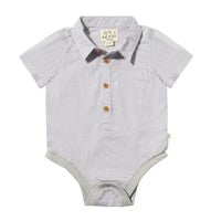 Me & Henry London Checkered HELFORD MICRO PLAID WOVEN ONESIE