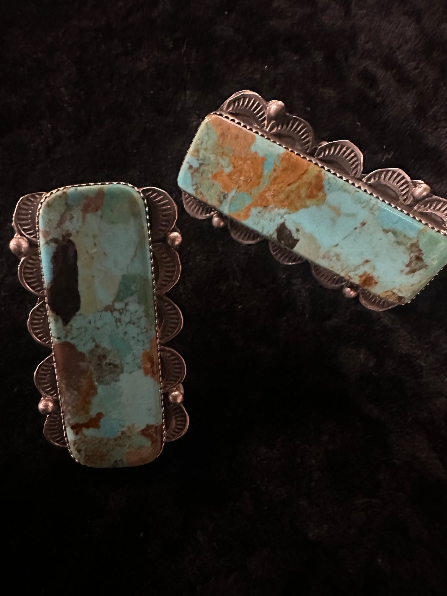 Sterling Silver Navajo Marked Handmade Kingman Adjustable Ring