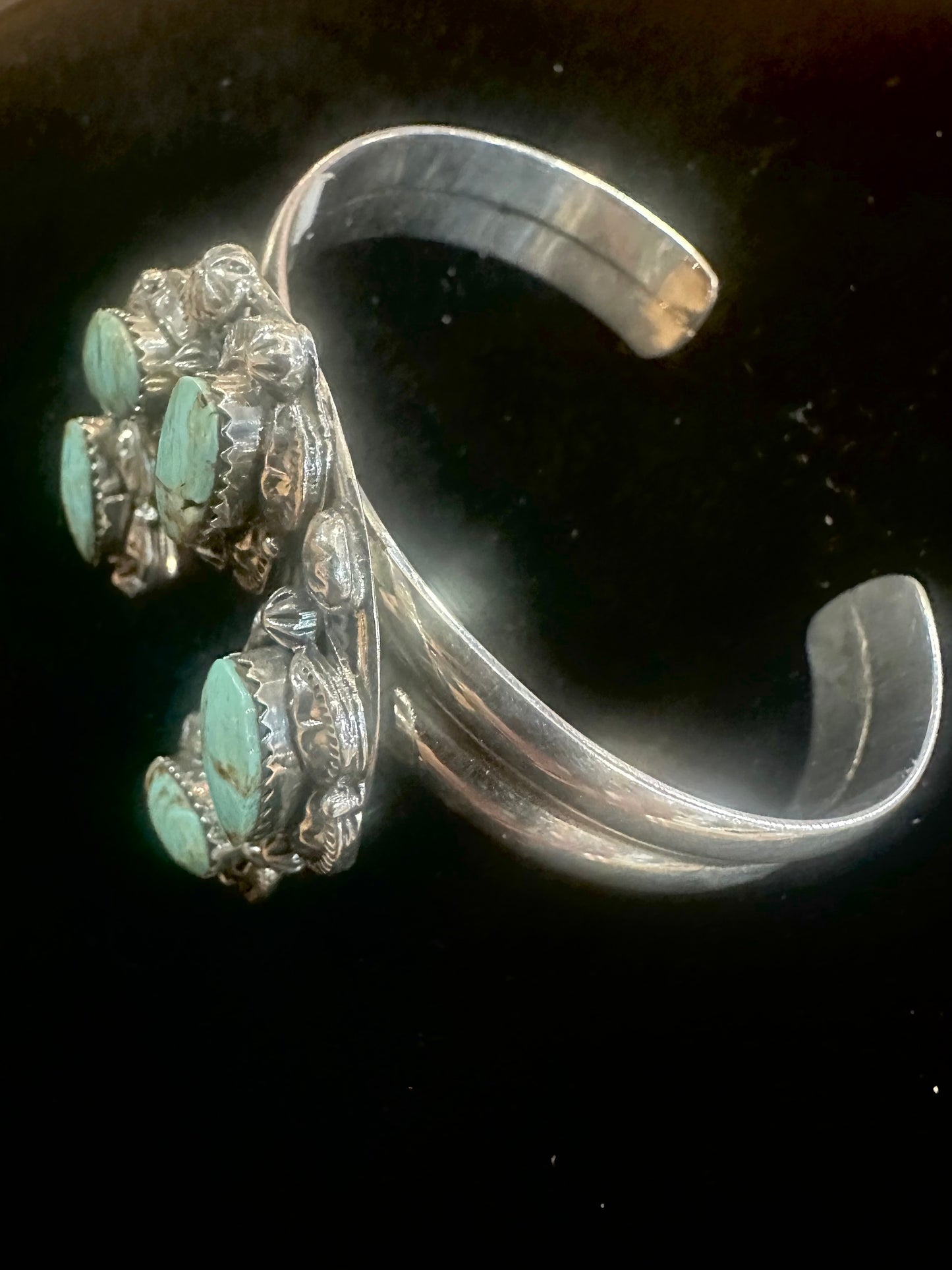 Raymond Yazzie Navajo Handmade SS Nevada Turq Bracelet