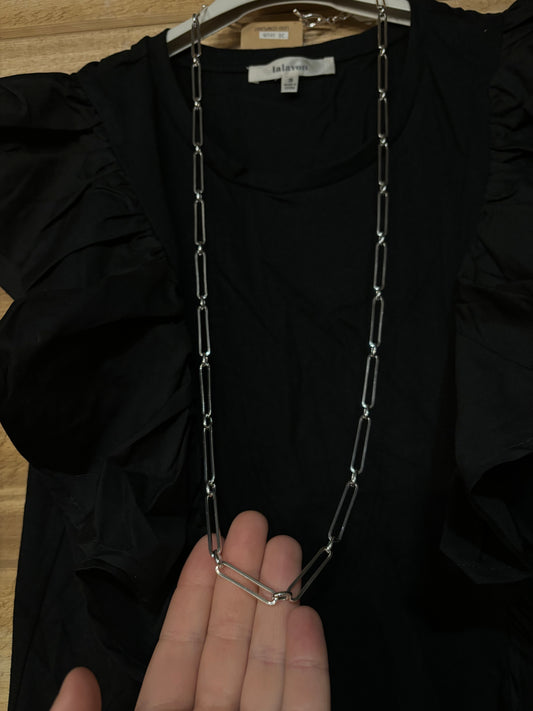 Long Paper Clip Necklace