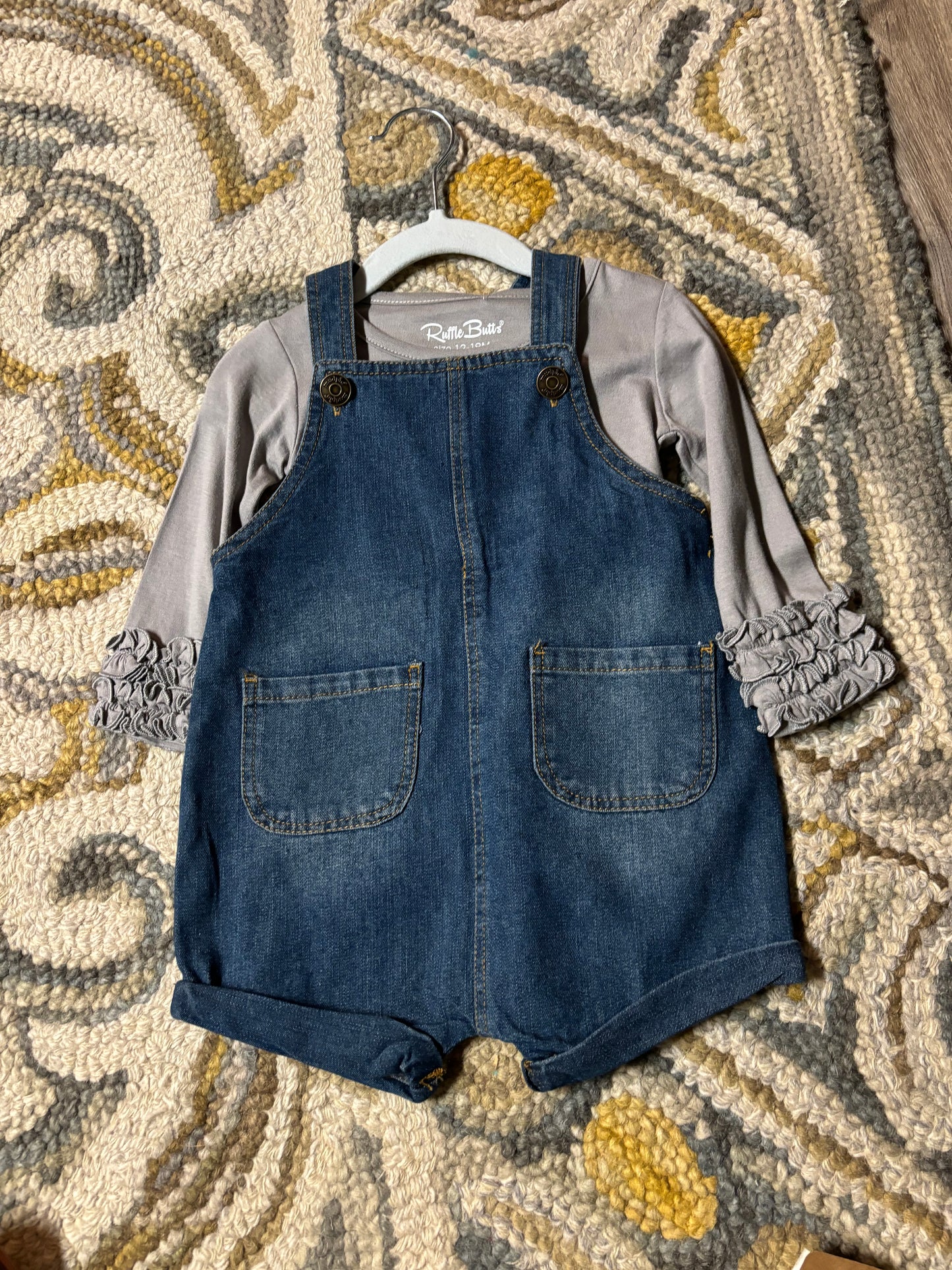 RuffledButts 12-18M Long Sleeve Ruffled Shirt