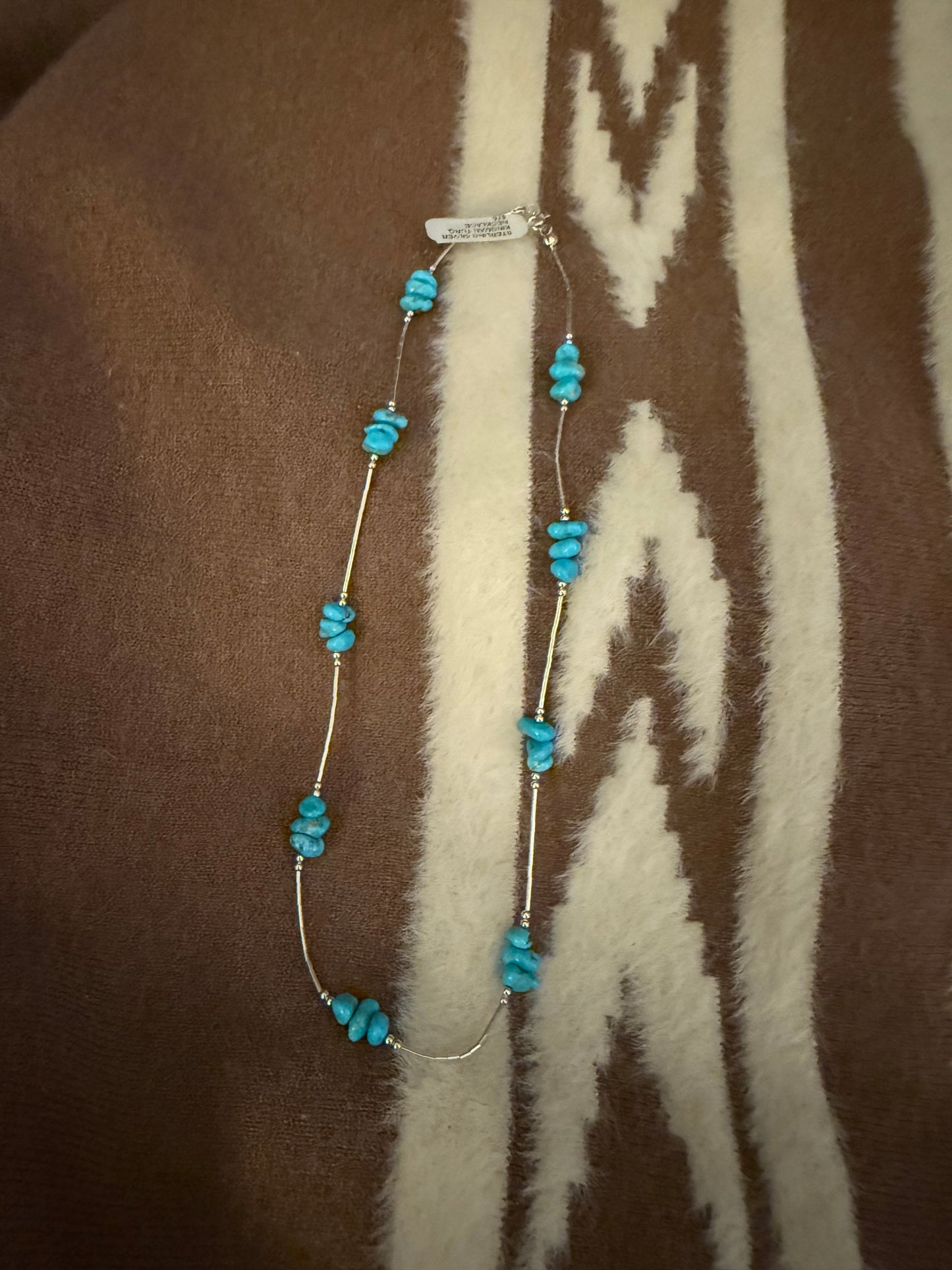 Liquid Silver Sterling Silver Turquoise Necklace