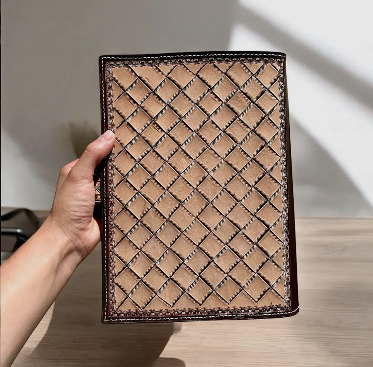 Sunflower Tooled Leather Book Cover