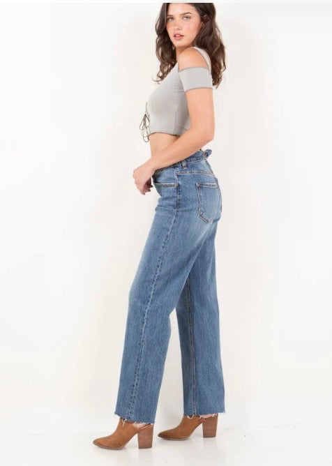 Artemis Vintage Crossover Cuff Straight Leg Jeans