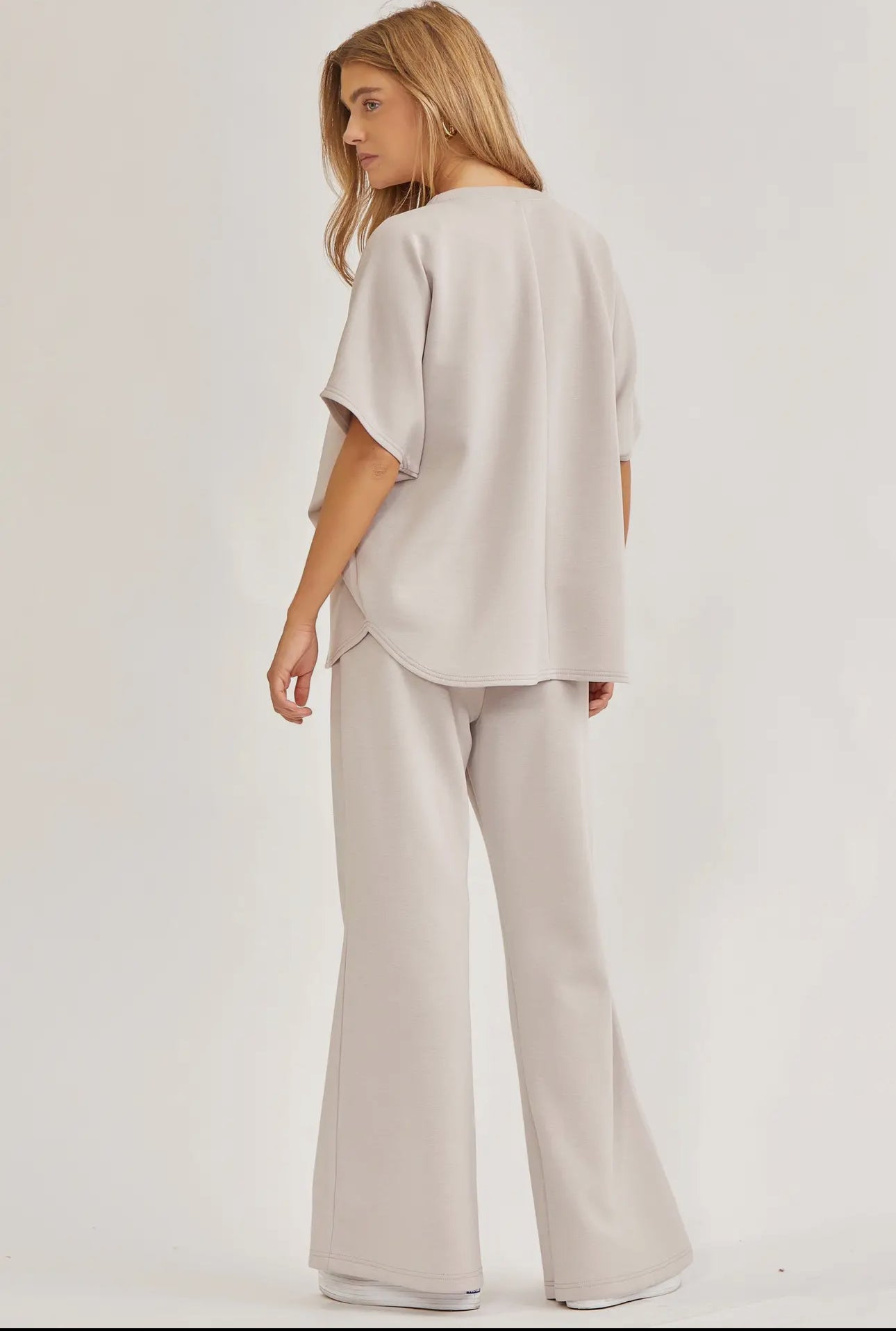 Dear Scarlett Poncho Top + Bell Bottom Modal Set Travel Set-Paris