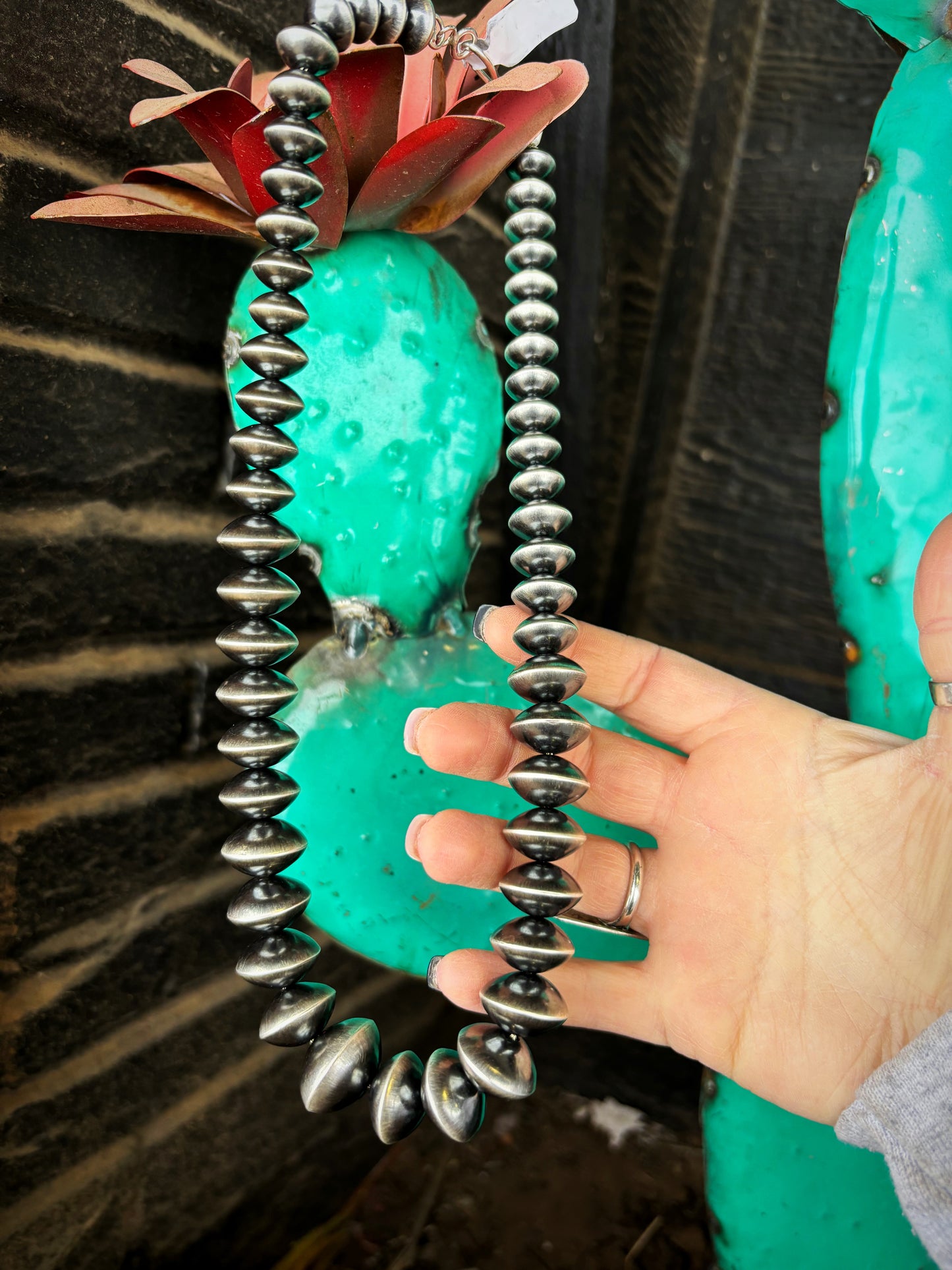 R.Haley Authentic Navajo Disc Pearls Necklace