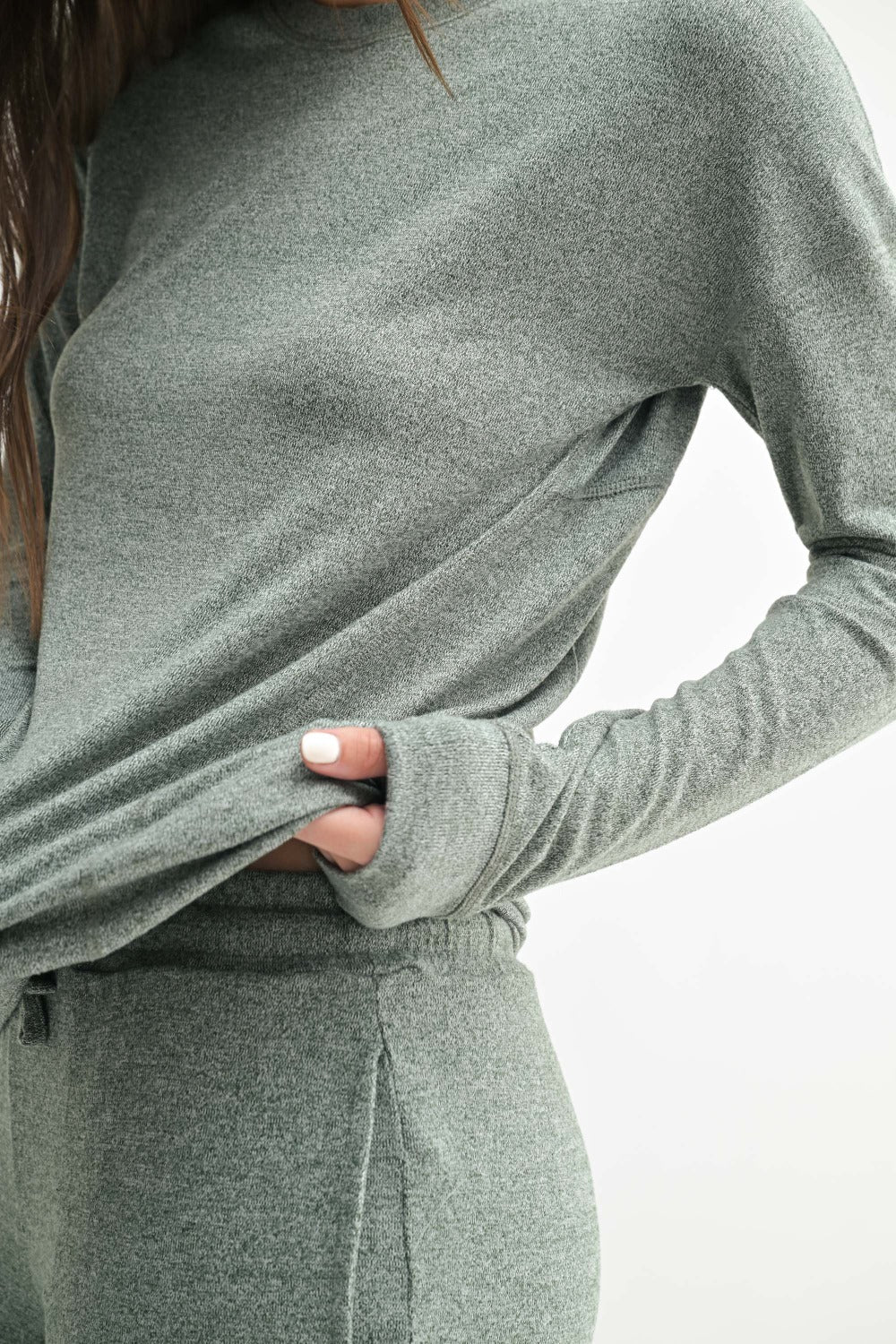 Mono B Butter Soft Dolman-Sleeved Top