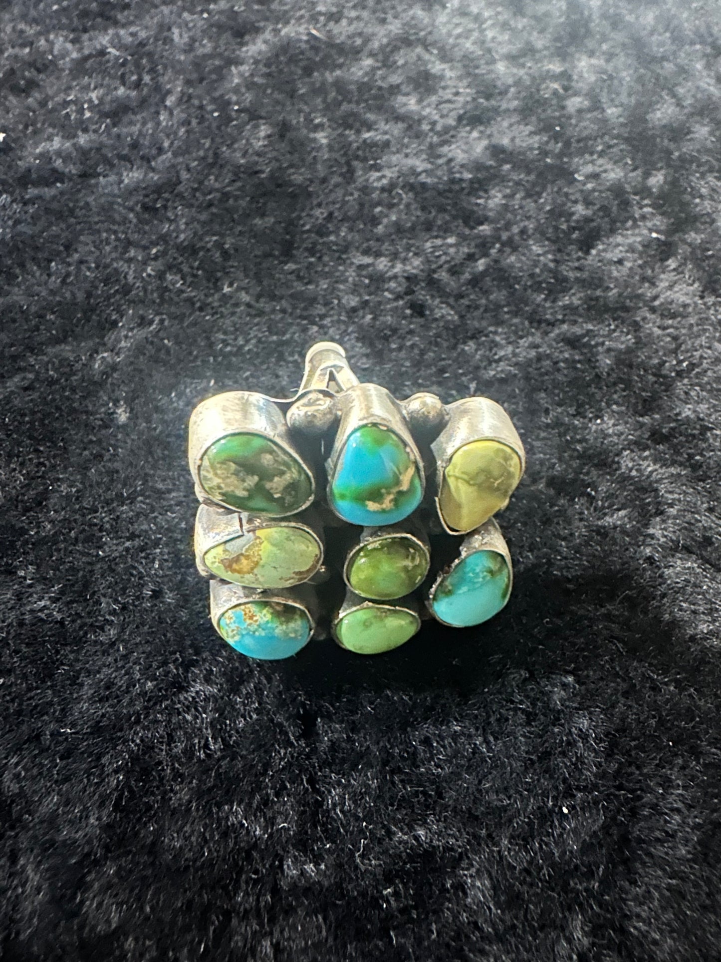 Sterling Silver Navajo Sonoran Gold Marked Handmade Sz 7 Ring