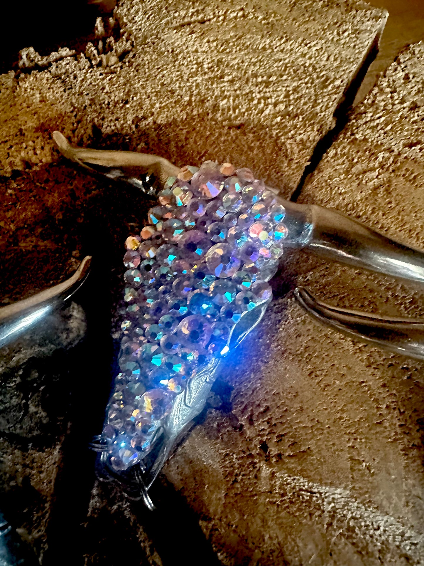 Crystal Steer Head Push Knife