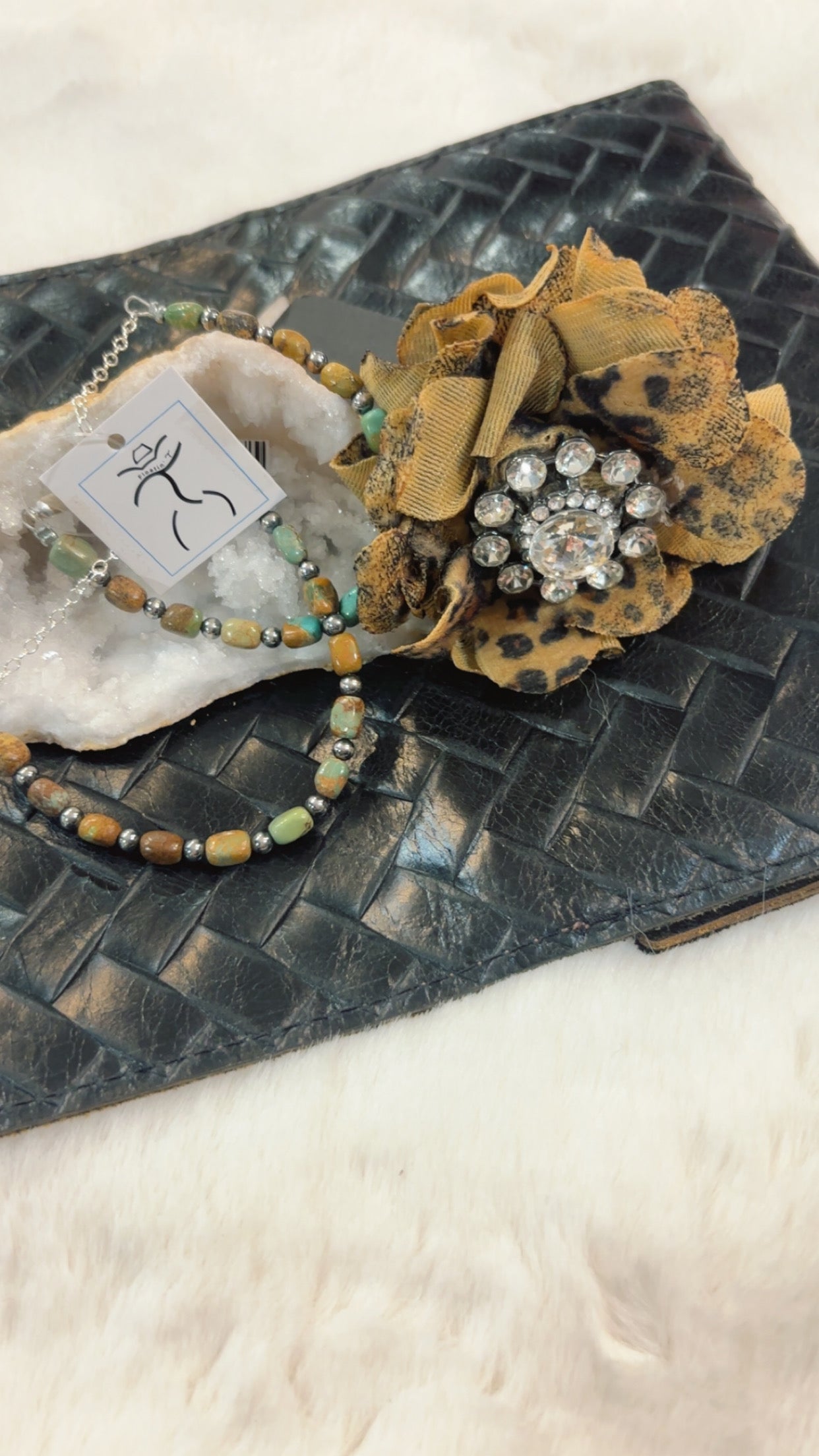 4 and 7mm Silver Turquoise Bracelet 7-8.5”